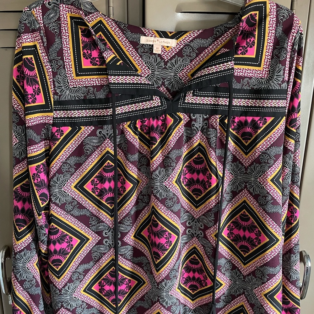 Gibson Latimer Boho Pink Shirt-Medium